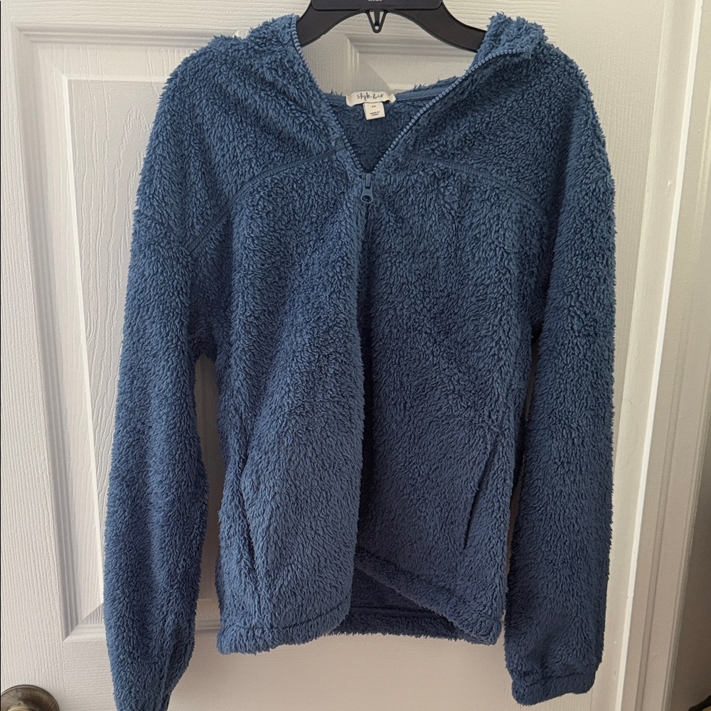 Style & Co. Soft Blue Fleece Jacket